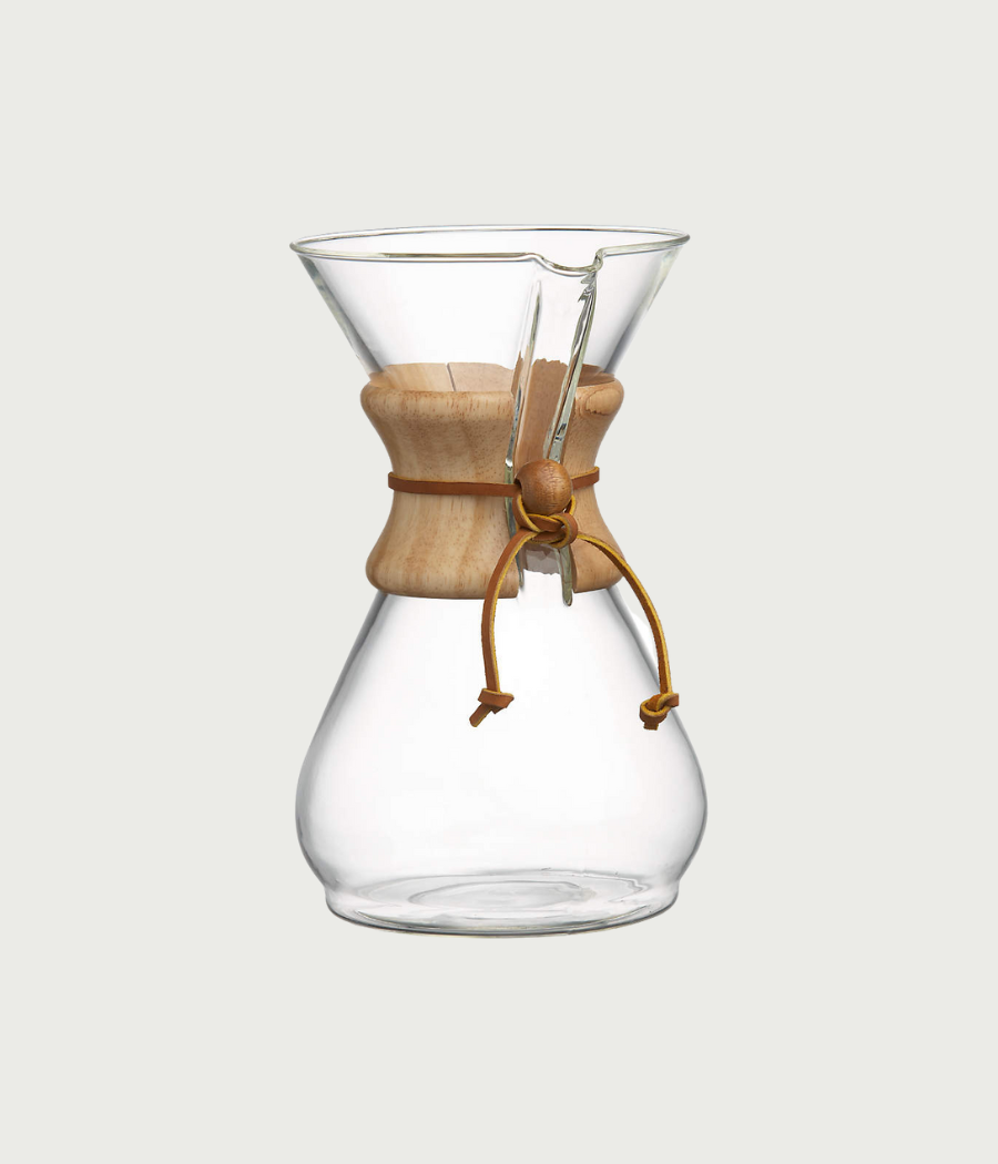 Chemex 8-Cup Glass Pour-Over Coffee Maker with Natural Wood Collar images